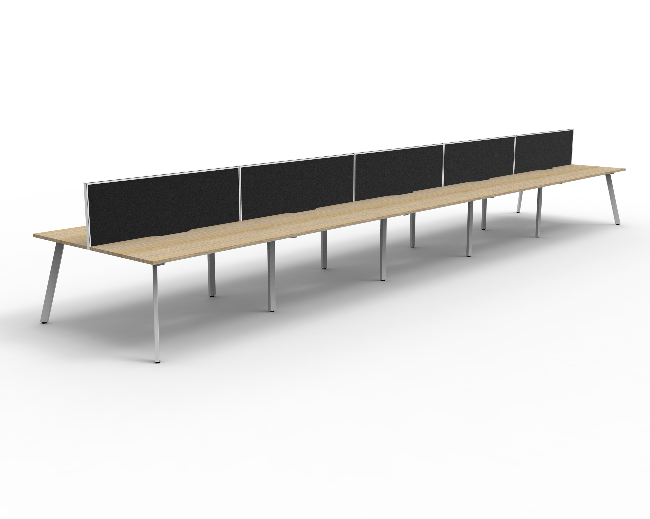 Eternity 10 Person Double Sided Workstation - With Screen